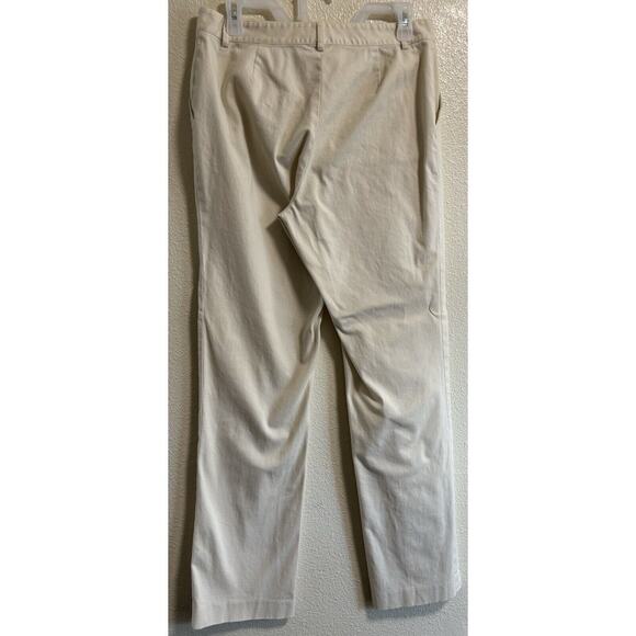 VTG Lauren Ralph Lauren Women's Sz 8 Cream Straight Leg Pants Flat Front Office - Picture 2 of 9